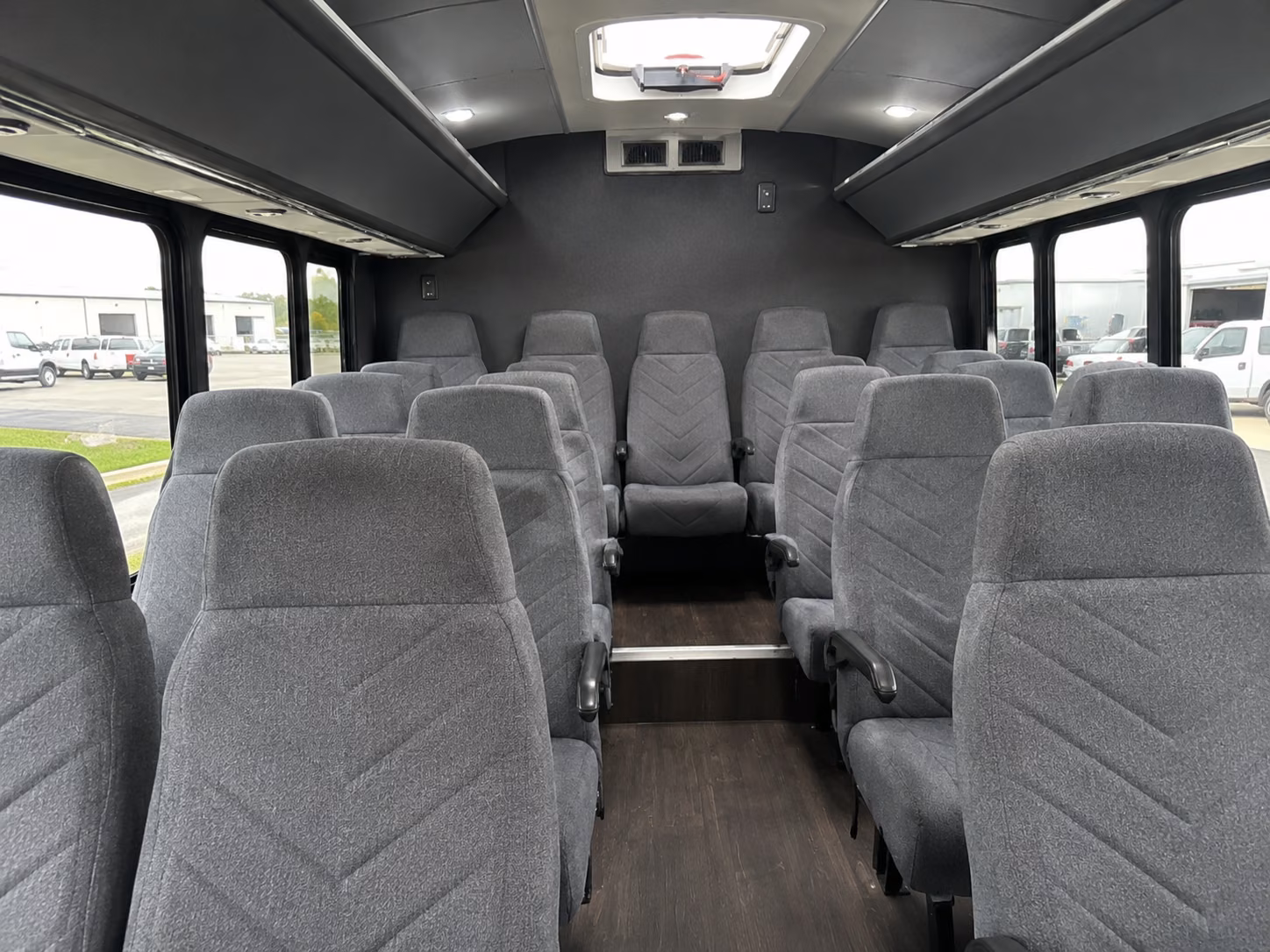 augusta 15 passenger minibus interior