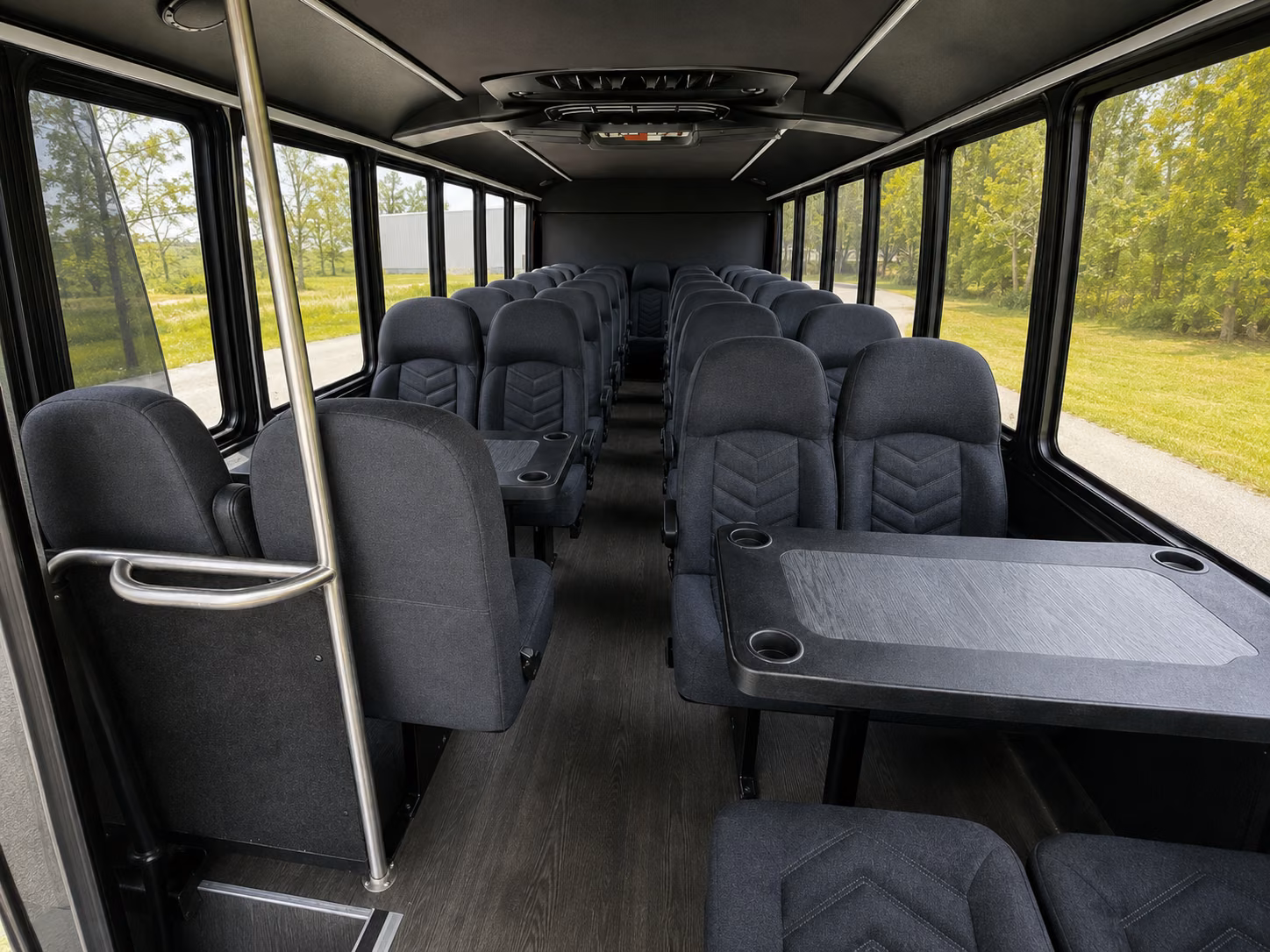 augusta 18 passenger minibus interior