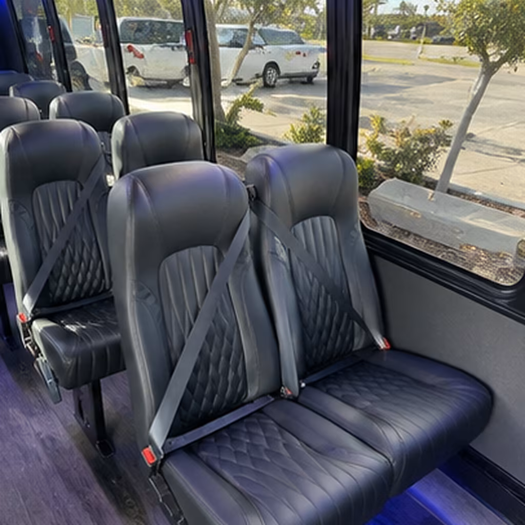augusta 25 passenger minibus interior