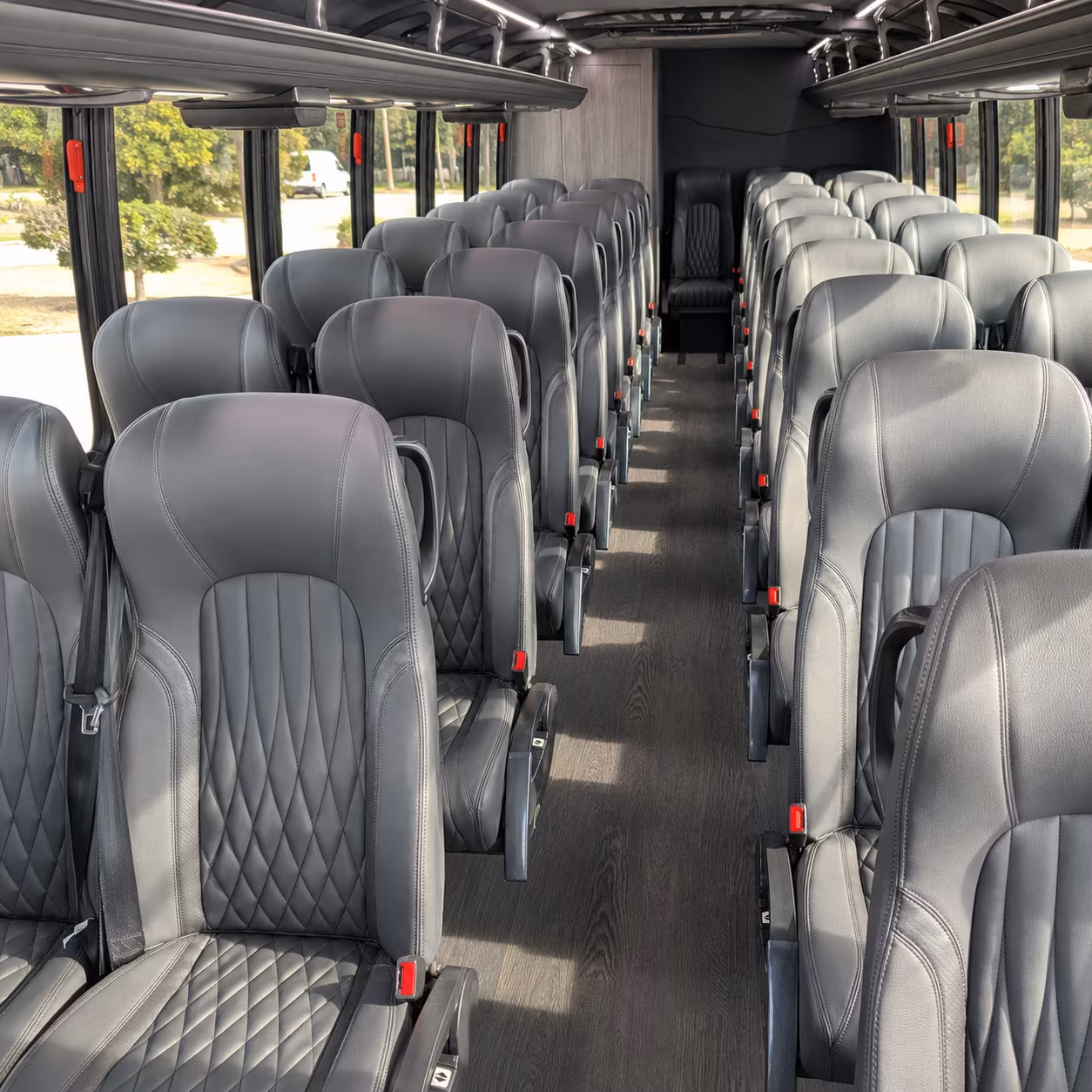 augusta 28 passenger minibus inside