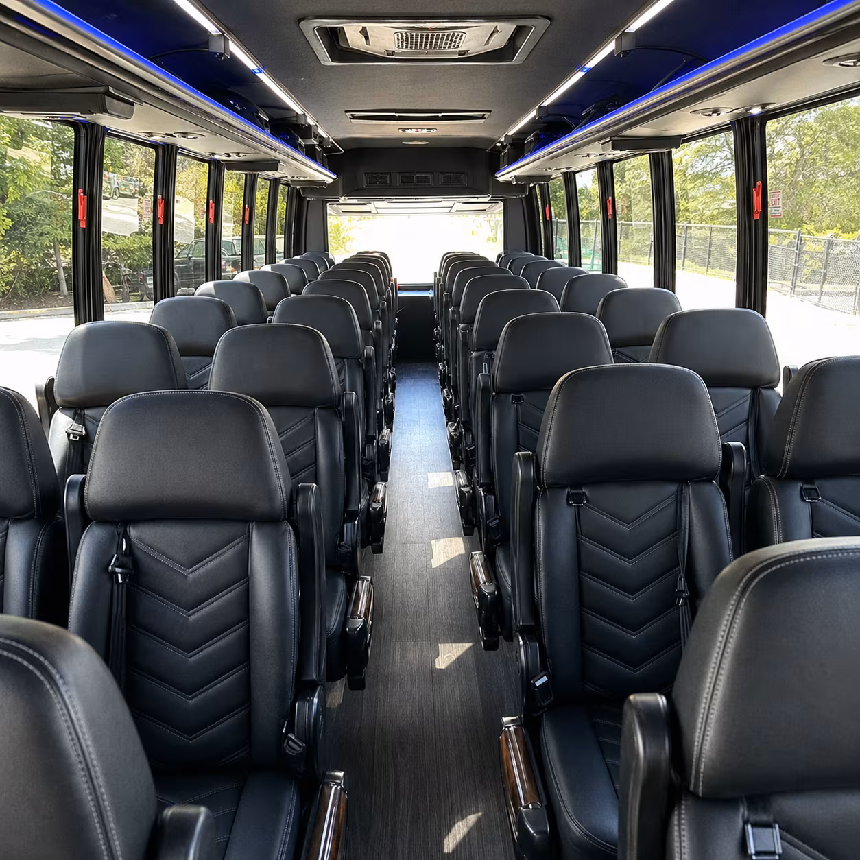 augusta 28 passenger minibus interior