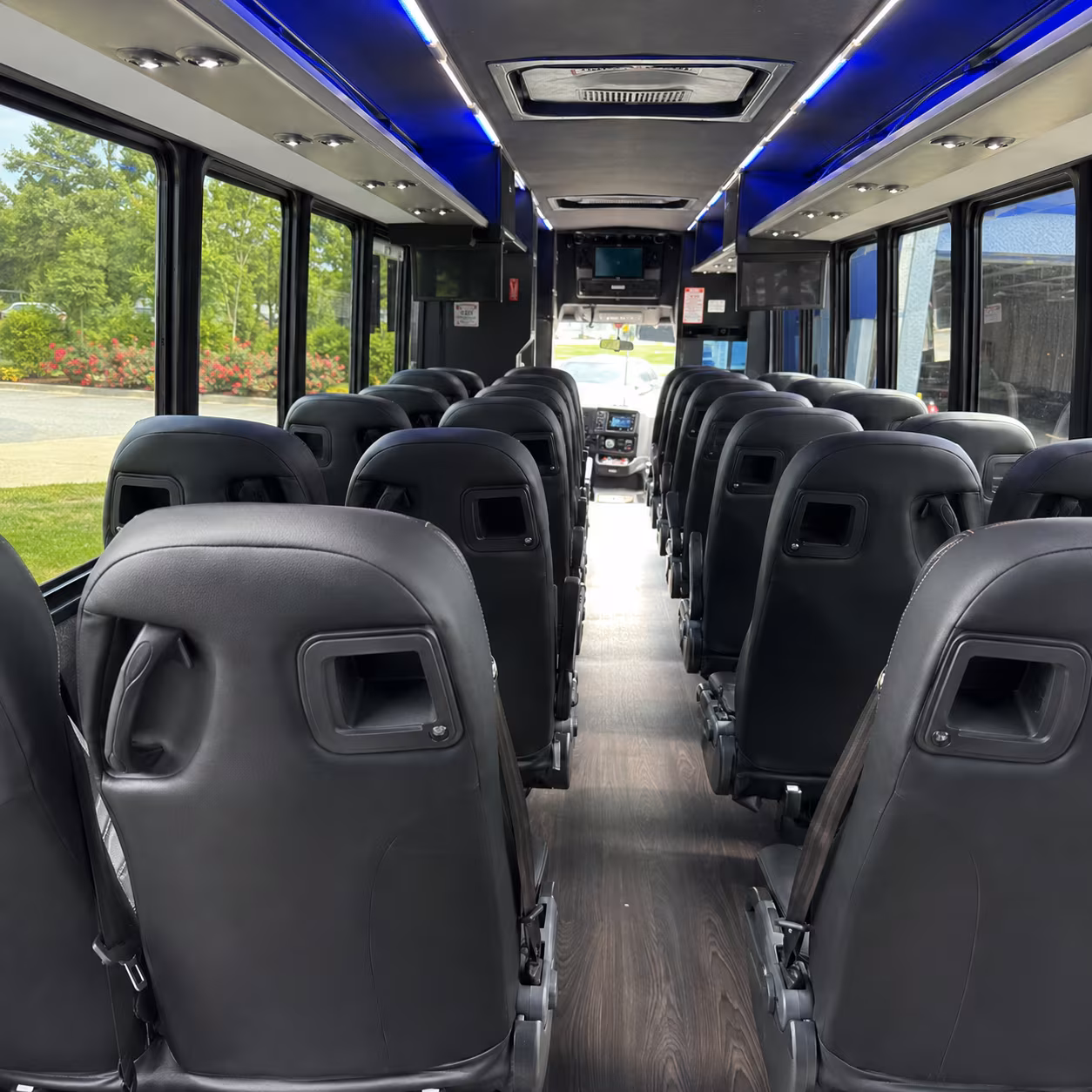 augusta 30 passenger minibus inside
