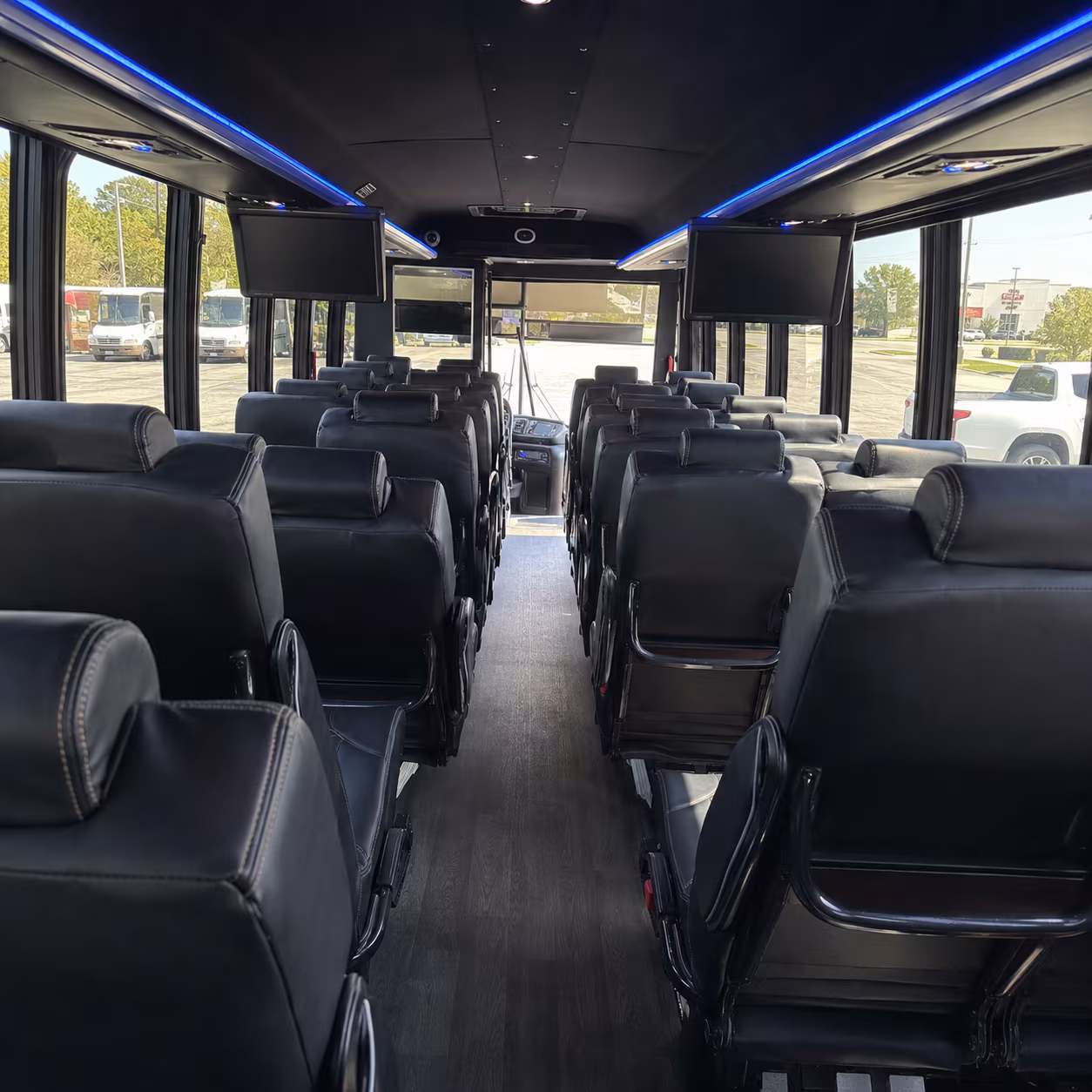 augusta 35 passenger minibus inside