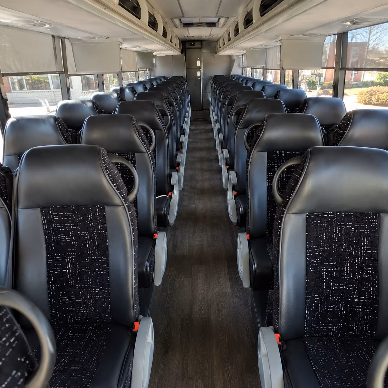 augusta 56 passenger charter bus inside