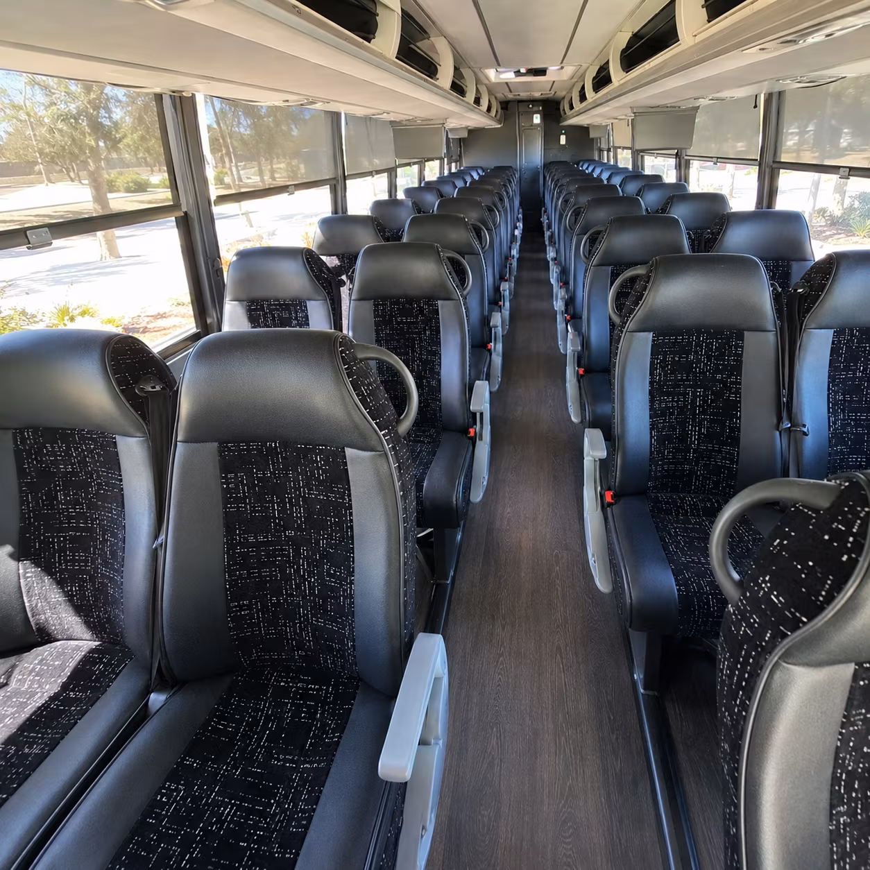 augusta 56 passenger charter bus interior